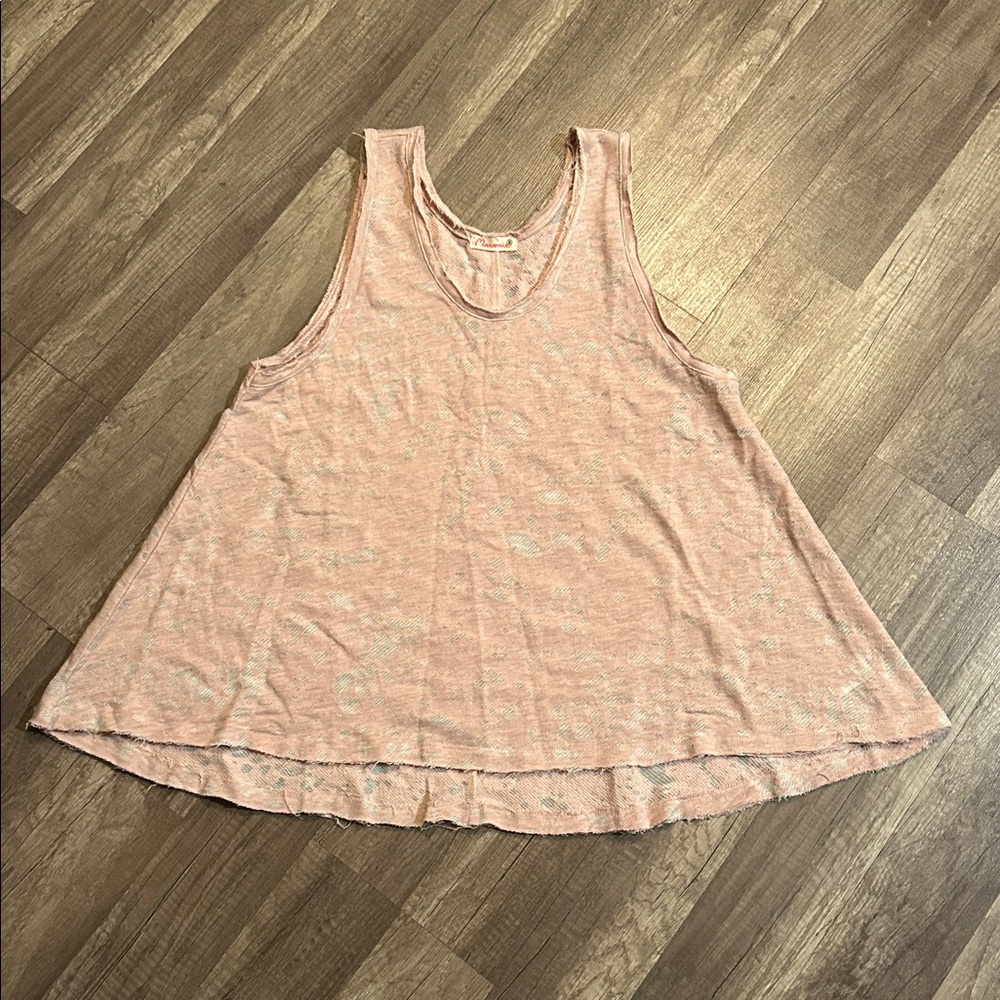 NEW Anthropologie Maronie Light Pink Flowy Oversized Burnout Tank Top - Picture 6 of 12